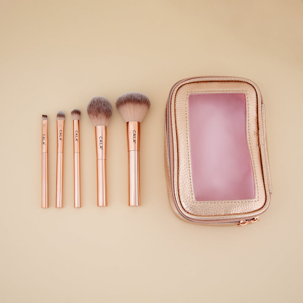 Rose Radiance Make Up Face & Eye Brush Set