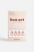 Rose Coronet Press-On Nails | French Tip with Floral Design
