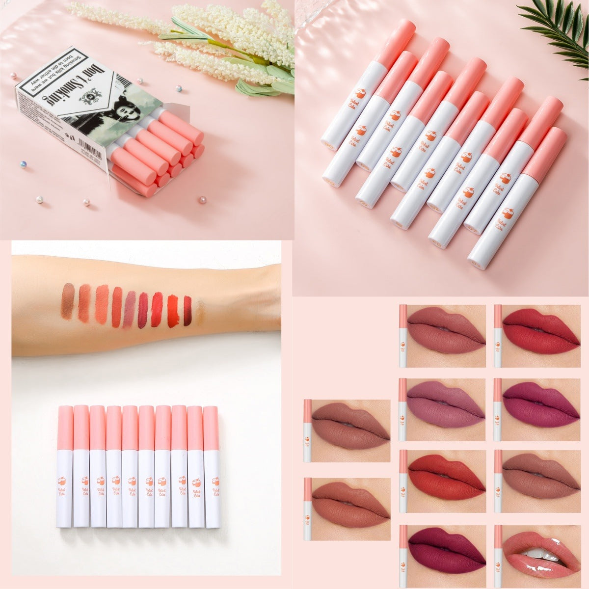 10 PCS Matte Velvet Liquid Lipstick Set