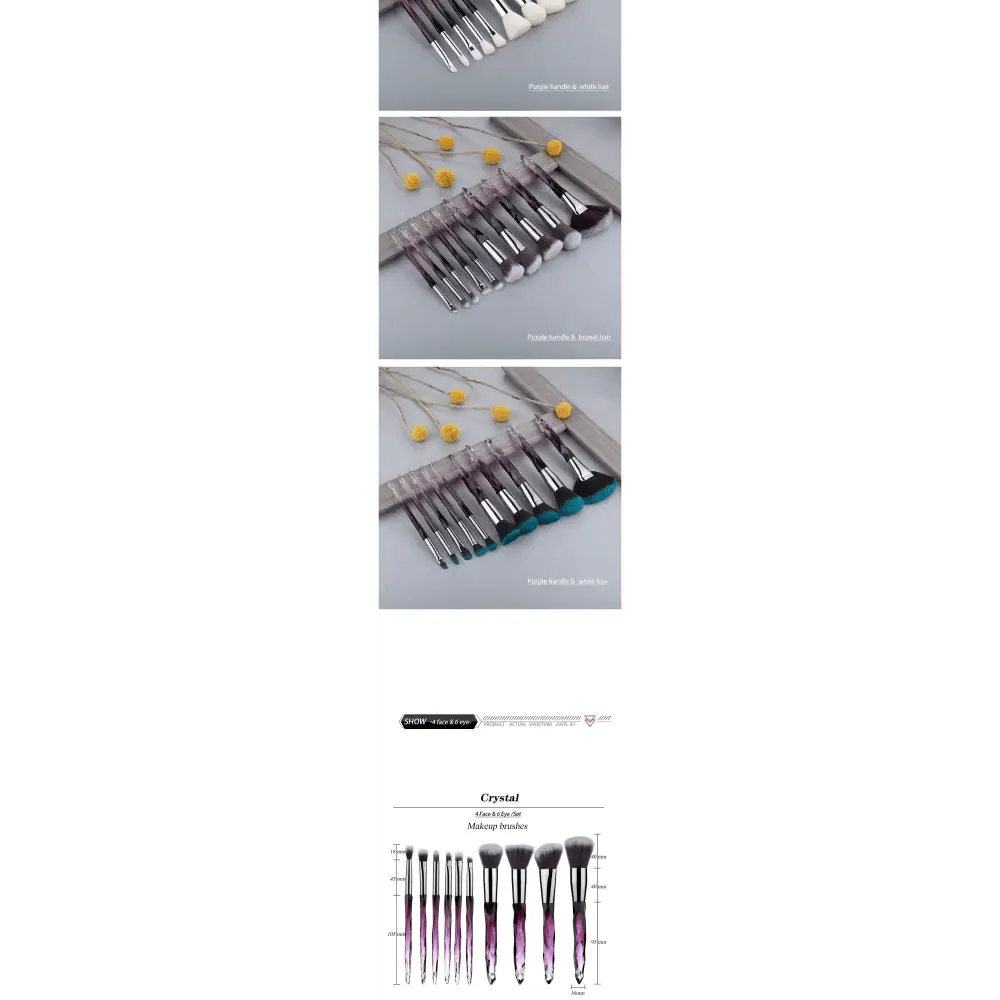 Luxury Cosmic Color Makeup Brushes
